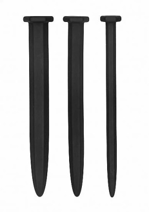 Silicone Screw Plug Set - Urethral Sounding - Black