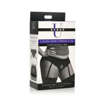 Strap U Lace Seductress L/xl Black Strap U Lace Seductress L/xl Black