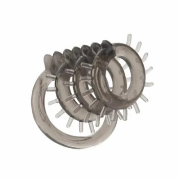 Support Master Triple Ticklers Cock Ring Smoke - 716770065001 Support Master Triple Ticklers Cock Ring Smoke - 716770065001