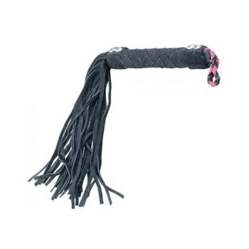 Ple'sur 15.5 In. Leather Flogger Black Ple'sur 15.5 In. Leather Flogger Black