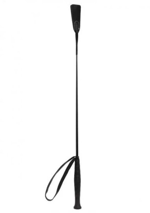26 Inch Basic Riding Crop Black Leather - 669729110195