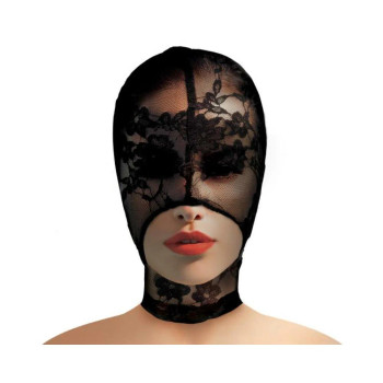 Ms Lace Seduction Lace Bondage Hood Blk Ms Lace Seduction Lace Bondage Hood Blk