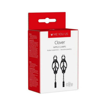 Me You Us Clover Nipple Clamps Black