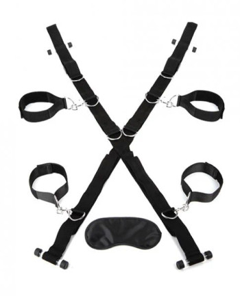 Over The Door Cross With 4 Universal Restraint Cuffs - 4890808221082 Over The Door Cross With 4 Universal Restraint Cuffs - 4890808221082