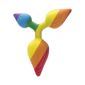 Rainbow Triple Play Butt Plug - 818631032495
