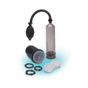 Zolo Pump And Pleasure Set 6pc Black