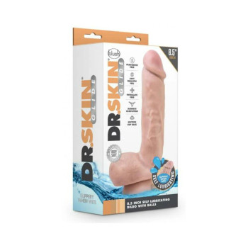 Dr. Skin Glide 8.5" Self-lubricating Dildo With Balls Dr. Skin Glide 8.5" Self-lubricating Dildo With Balls