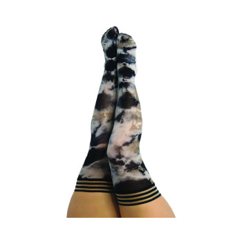 Kixies Mackenzie Black/white Tie-dye Size D Kixies Mackenzie Black/white Tie-dye Size D