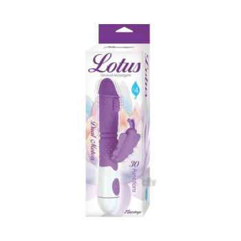Lotus Sensual Massagers #4 Dual Stimulator Silicone Purple Lotus Sensual Massagers #4 Dual Stimulator Silicone Purple
