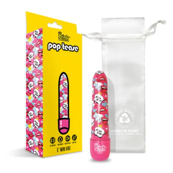 Prints Charming Pop Tease 5 Inch Mini Vibe - Kiss Me - Pink Prints Charming Pop Tease 5 Inch Mini Vibe - Kiss Me - Pink