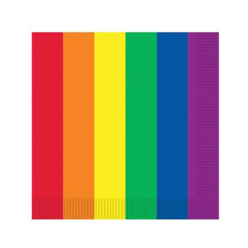 Pride Luncheon Napkins - Rainbow Pack Of 16