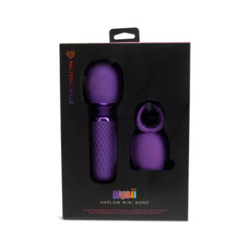 Nu Sensuelle Harlow Nubii Mini Wand W/ Masturbator Purple Nu Sensuelle Harlow Nubii Mini Wand W/ Masturbator Purple