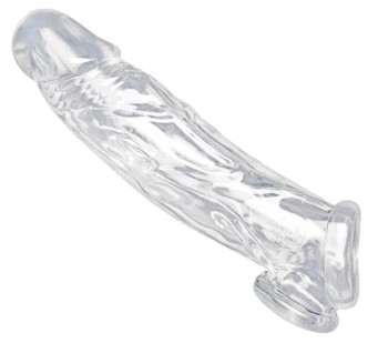 Size Matters Realistic Penis Enhancer + Ball Stretcher Clear Size Matters Realistic Penis Enhancer + Ball Stretcher Clear
