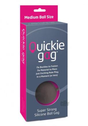 Quickie Ball Gag Medium Black - 847878002459