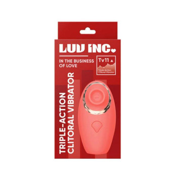 Luv Inc Tv11 Triple-action Clitoral Vibrator Coral Luv Inc Tv11 Triple-action Clitoral Vibrator Coral