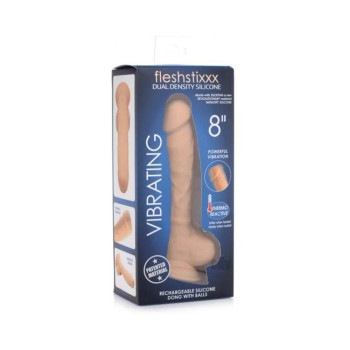 Fleshstixxx Vibrating Rechargeable Dong 8 In. Tan Fleshstixxx Vibrating Rechargeable Dong 8 In. Tan