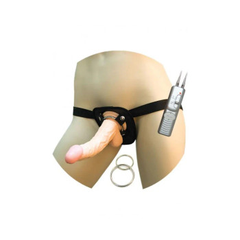 All American Whoppers 8 inches Dong & Universal Harness Beige - 782631232714