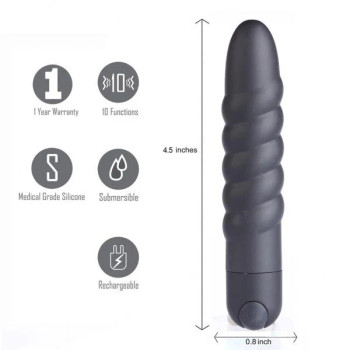 Lola Rechargeable Twisty Bullet Black Lola Rechargeable Twisty Bullet Black
