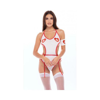 Rene Rofe 3 Pc Naughty Nurse White O/s Rene Rofe 3 Pc Naughty Nurse White O/s