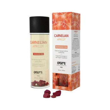 Exsens Of Paris Organic Massage Oil Carnelian Apricot with Stones Exsens Of Paris Organic Massage Oil Carnelian Apricot with Stones