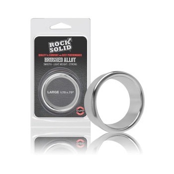 Rock Solid Brushed Alloy Large (1.75in X .75in) Silver Rock Solid Brushed Alloy Large (1.75in X .75in) Silver