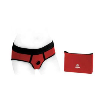 Spareparts Tomboi Nylon Briefs Harness Red/black Size M Spareparts Tomboi Nylon Briefs Harness Red/black Size M