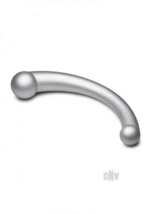Ms Vibra Crescent Dual Dildo Silver Ms Vibra Crescent Dual Dildo Silver