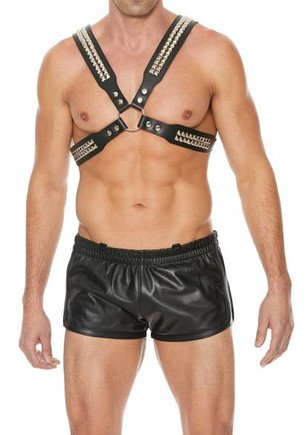 Men's Pyramid Stud Body Harness - Black Men's Pyramid Stud Body Harness - Black