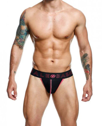 Male Basics Neon Thong  Coral Sm Male Basics Neon Thong  Coral Sm