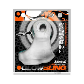 Oxballs Glowsling Cock Sling - Led Clear Ice Oxballs Glowsling Cock Sling - Led Clear Ice