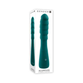 Gender X Scorpion Rechargeable Silicone Vibrator Teal Gender X Scorpion Rechargeable Silicone Vibrator Teal