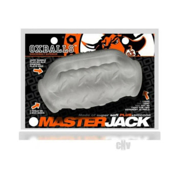 Oxballs Masterjack Double Penetration Stroker - Jo Clear Ice Oxballs Masterjack Double Penetration Stroker - Jo Clear Ice