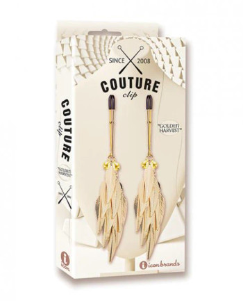 Couture Clips Luxury Nipple Clamps - Golden Harvest Couture Clips Luxury Nipple Clamps - Golden Harvest