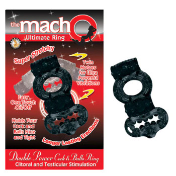 Macho 2X Power Cock/Ball Ring (Black) Macho 2X Power Cock/Ball Ring (Black)