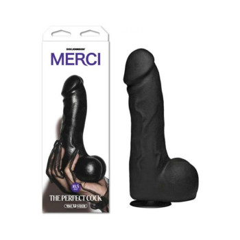 Merci The Perfect Cock With Removable Vac-u-lock Suction Cup 10.5in Black Merci The Perfect Cock With Removable Vac-u-lock Suction Cup 10.5in Black