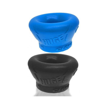 Oxballs Clone Duo Huge 2-pack Ballstretcher Silicone Marine Huge Blue/black Oxballs Clone Duo Huge 2-pack Ballstretcher Silicone Marine Huge Blue/black