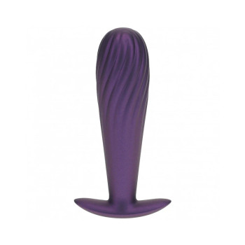 Ouch! Smooth Silicone Ribbed Anal Plug 4.6 in. Metallic Purple Ouch! Smooth Silicone Ribbed Anal Plug 4.6 in. Metallic Purple