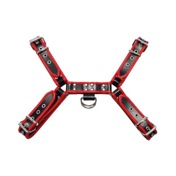 O.t.h Leather Harness - Black With Red Piping Size Large O.t.h Leather Harness - Black With Red Piping Size Large