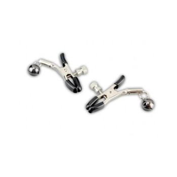 Lux Fetish Clip With Black Bell Nipple Clamps - 4890808109045