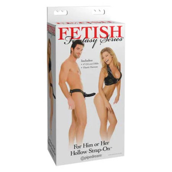 Fetish Fantasy Series for Him or Her Hollow Strap-On - Black Fetish Fantasy Series for Him or Her Hollow Strap-On - Black