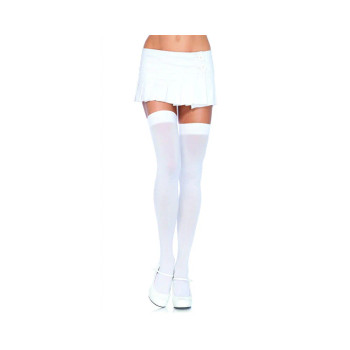 Nylon Over The Knee Plus Size White