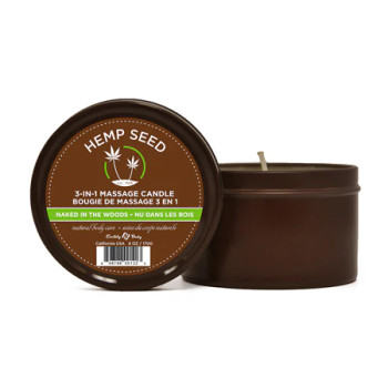 Earthly Body Suntouched Hemp Candle - 6 oz Round Tin Naked in the Woods Earthly Body Suntouched Hemp Candle - 6 oz Round Tin Naked in the Woods