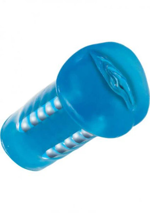 Basic Essentials - Beaded Masturbator Blue - 716770056467