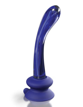 Icicles No. 89 - Glass Suction Cup G-spot Wand - Blue Icicles No. 89 - Glass Suction Cup G-spot Wand - Blue