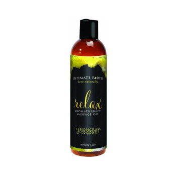 Intimate Earth Relax Massage Oil 4oz - 854397006103