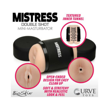 Mistress Double Shot Pussy And Ass Stroker - Light Mistress Double Shot Pussy And Ass Stroker - Light