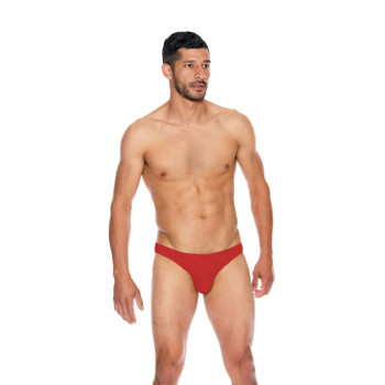 Mens Microfiber Open Back Underwear Red S/M