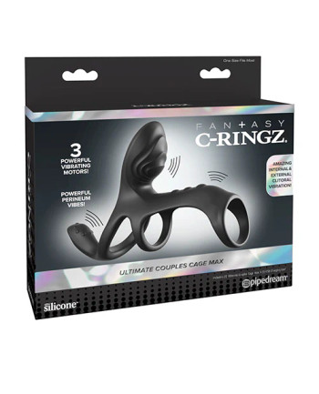 Fantasy C-Ringz Ultimate Couples Cage Max - Black