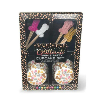 Glitterati Penis Cupcake 48pc Set