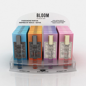 Eye of Love Bloom Pheromone 10 ml Display 4x6 Prepack with Testers - Acrylic